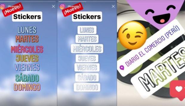 Instagram Stories añade stickers con los días de la semana