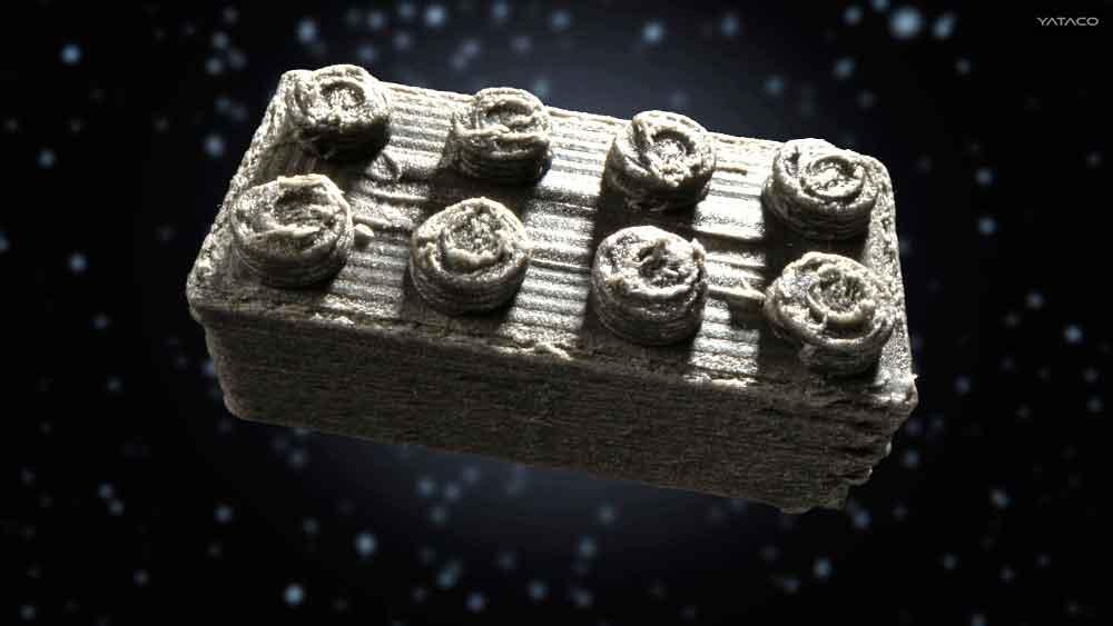 Los Lego hechos con polvo de meteorito para construir en la Luna