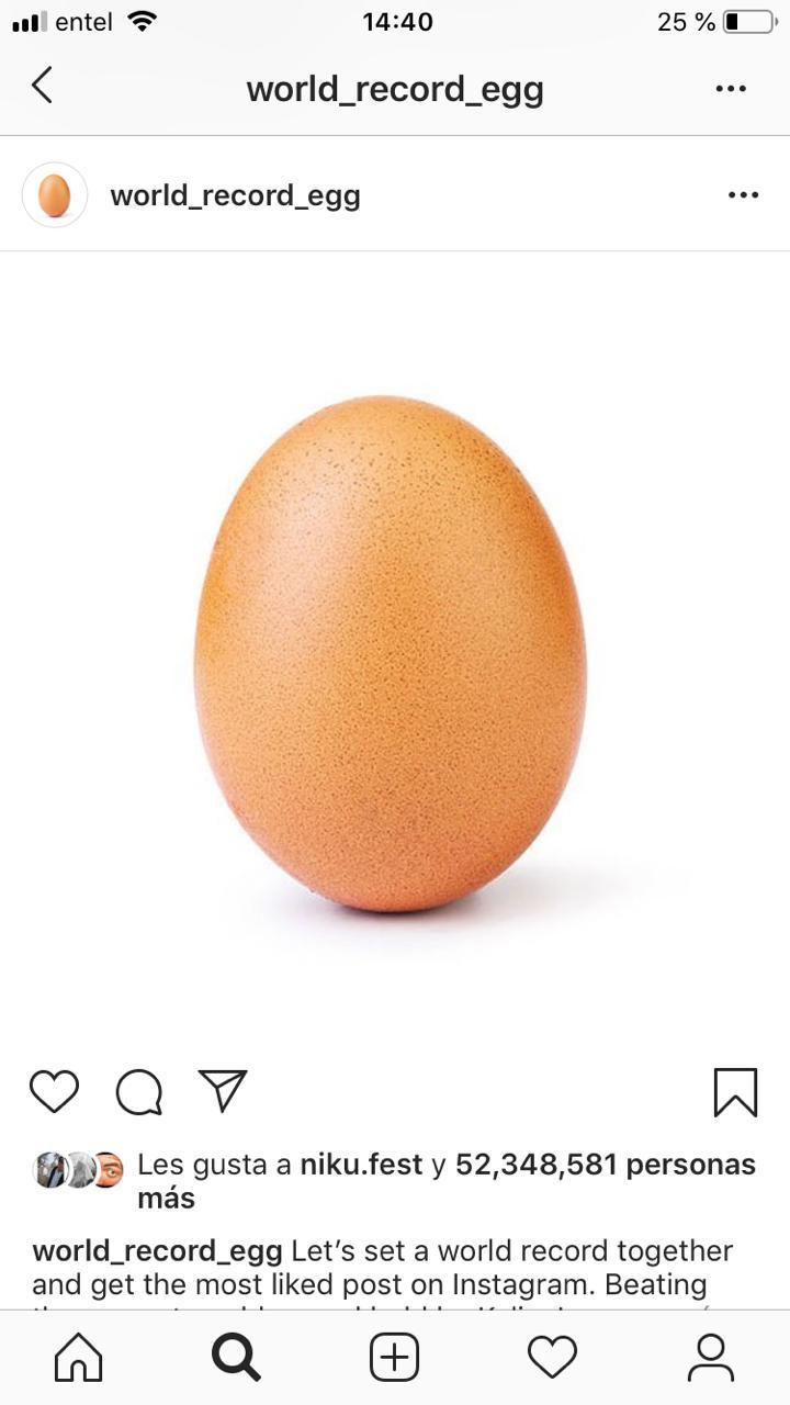 El huevo de Instagram: la imagen que rompió el récord de 