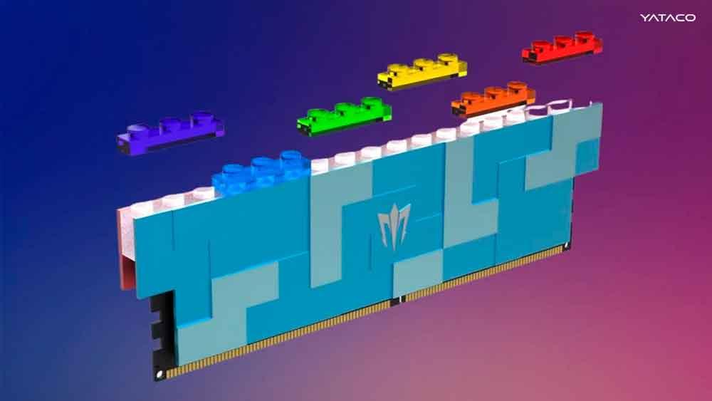 Memoria RAM DDR5 para PC que puedes personalizar con piezas de Lego y tetris