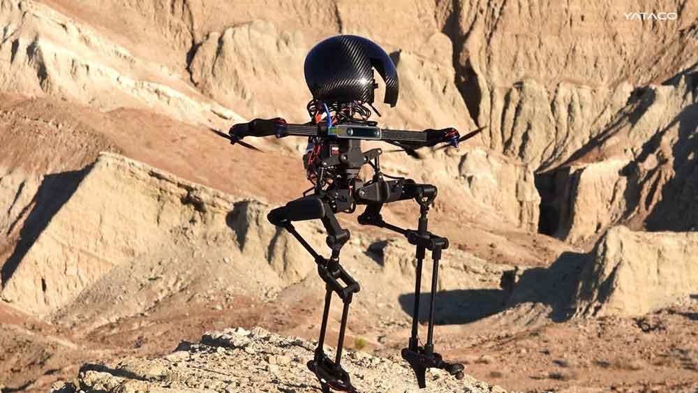 Leonardo el robot-drone puede caminar y volar
